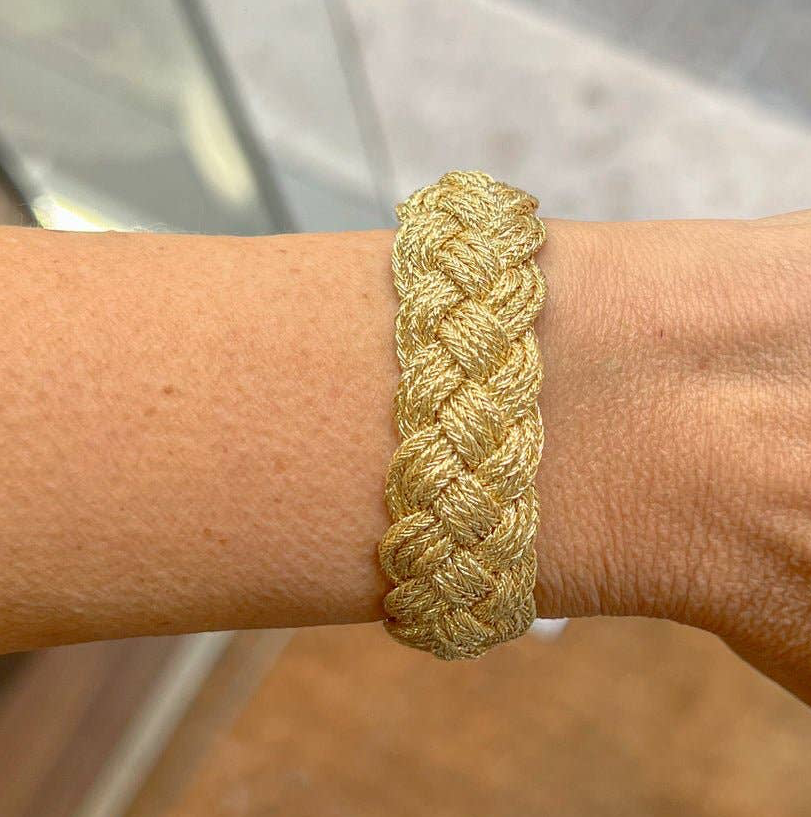 Bracelet large tressé or du Maroc