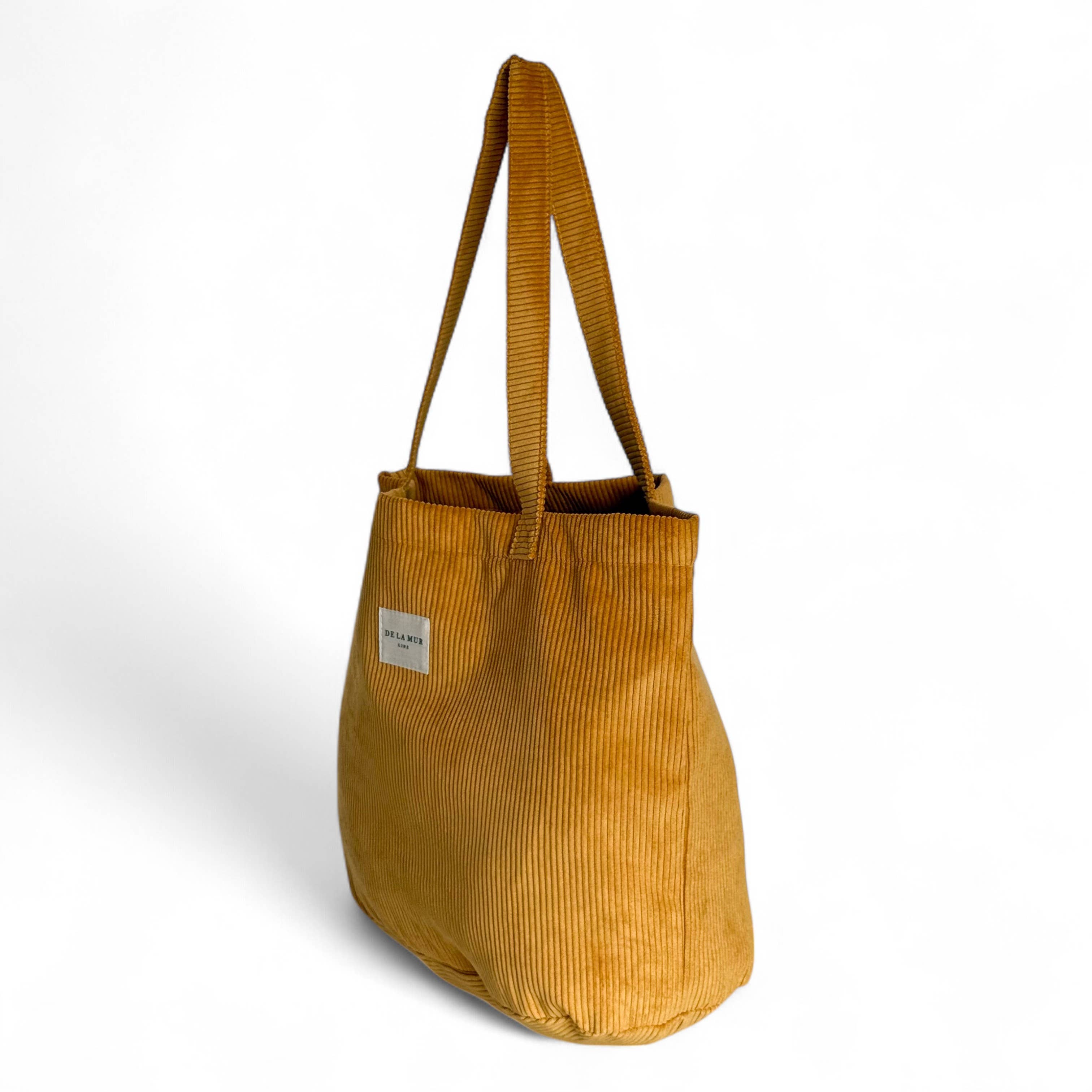Grand sac tissus velours moutarde d’Espagne