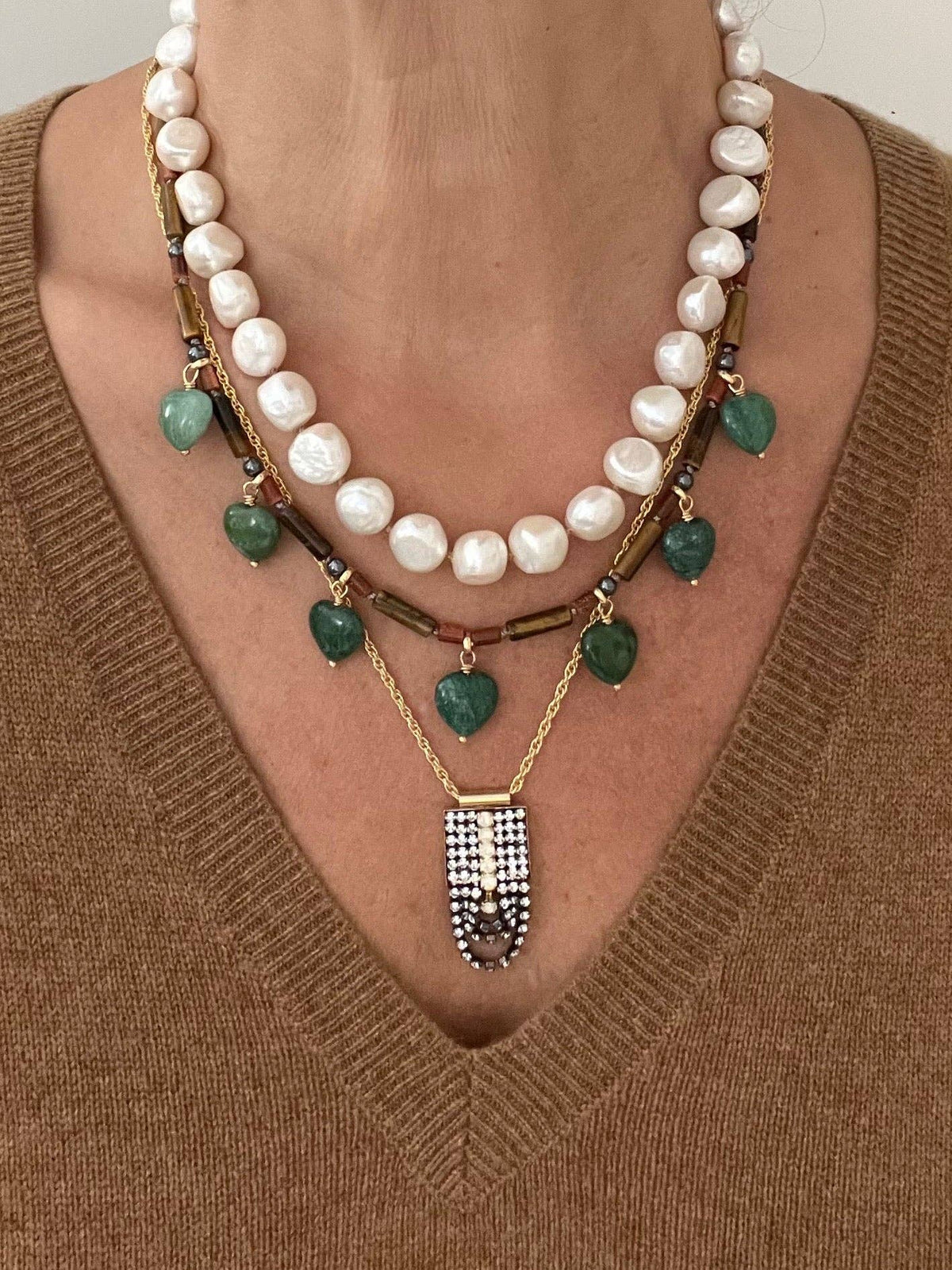Honora pendentif couleur argent-de NYC