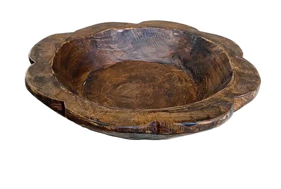 Bol en bois en forme de fleur du Mexique