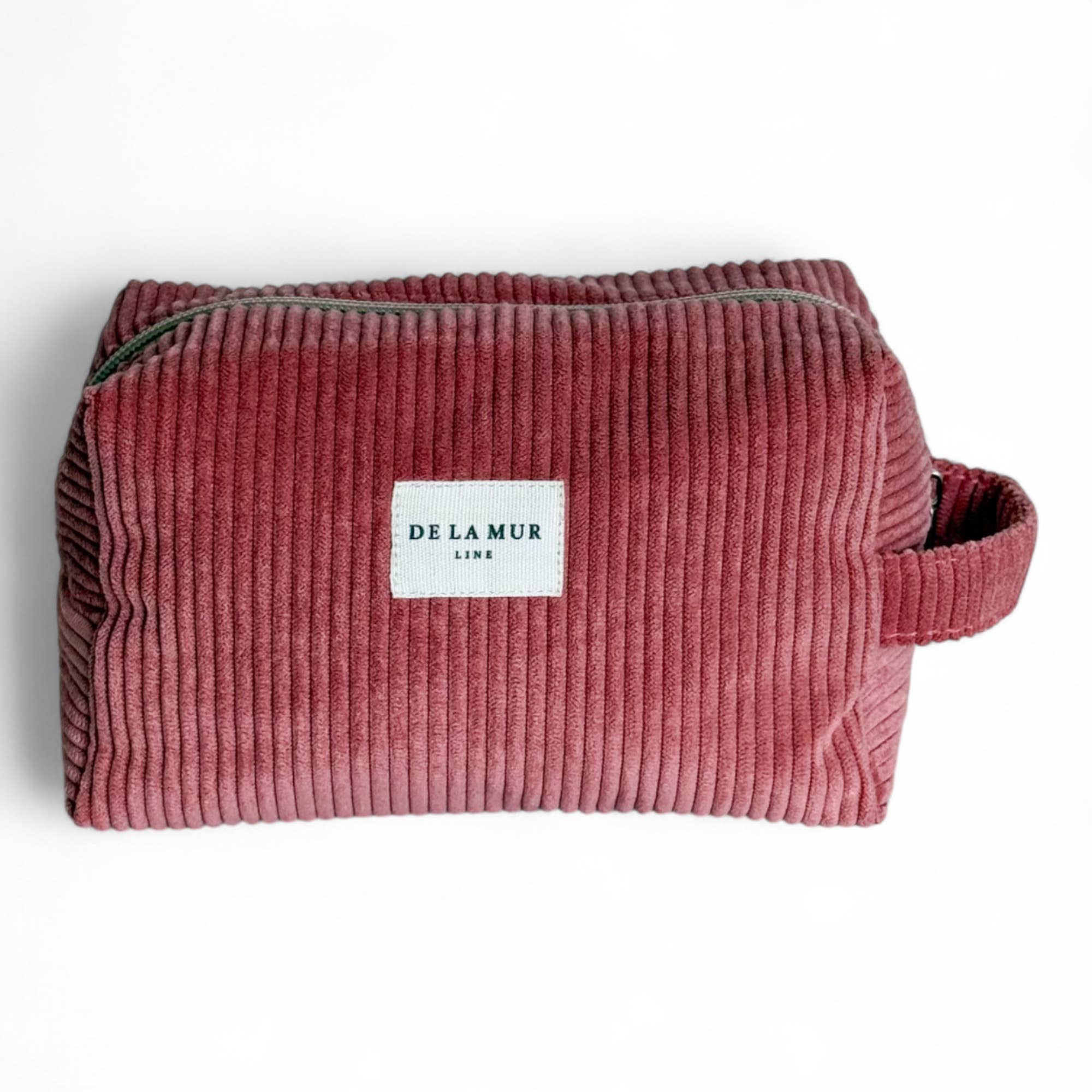 Trousse de maquillage carrée corail