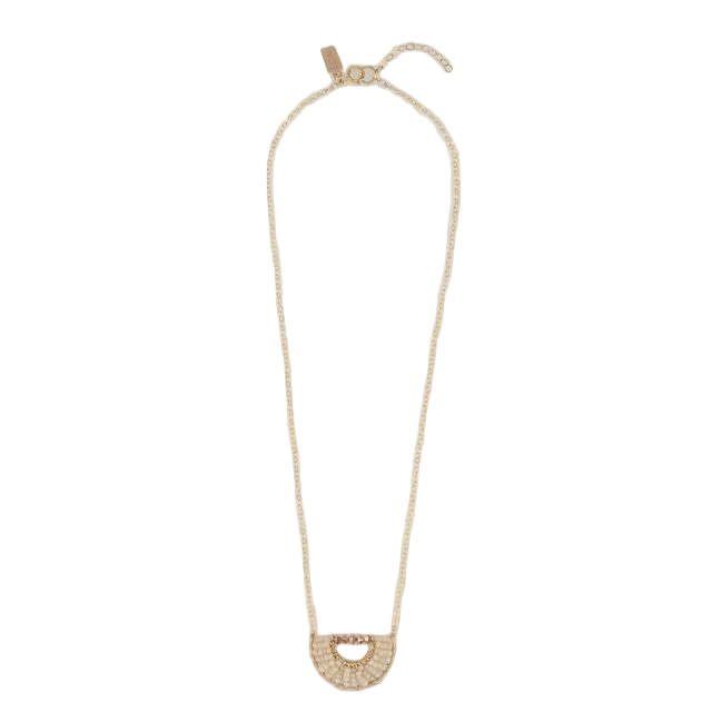 Collier demi-lune- rose - Tanzanie