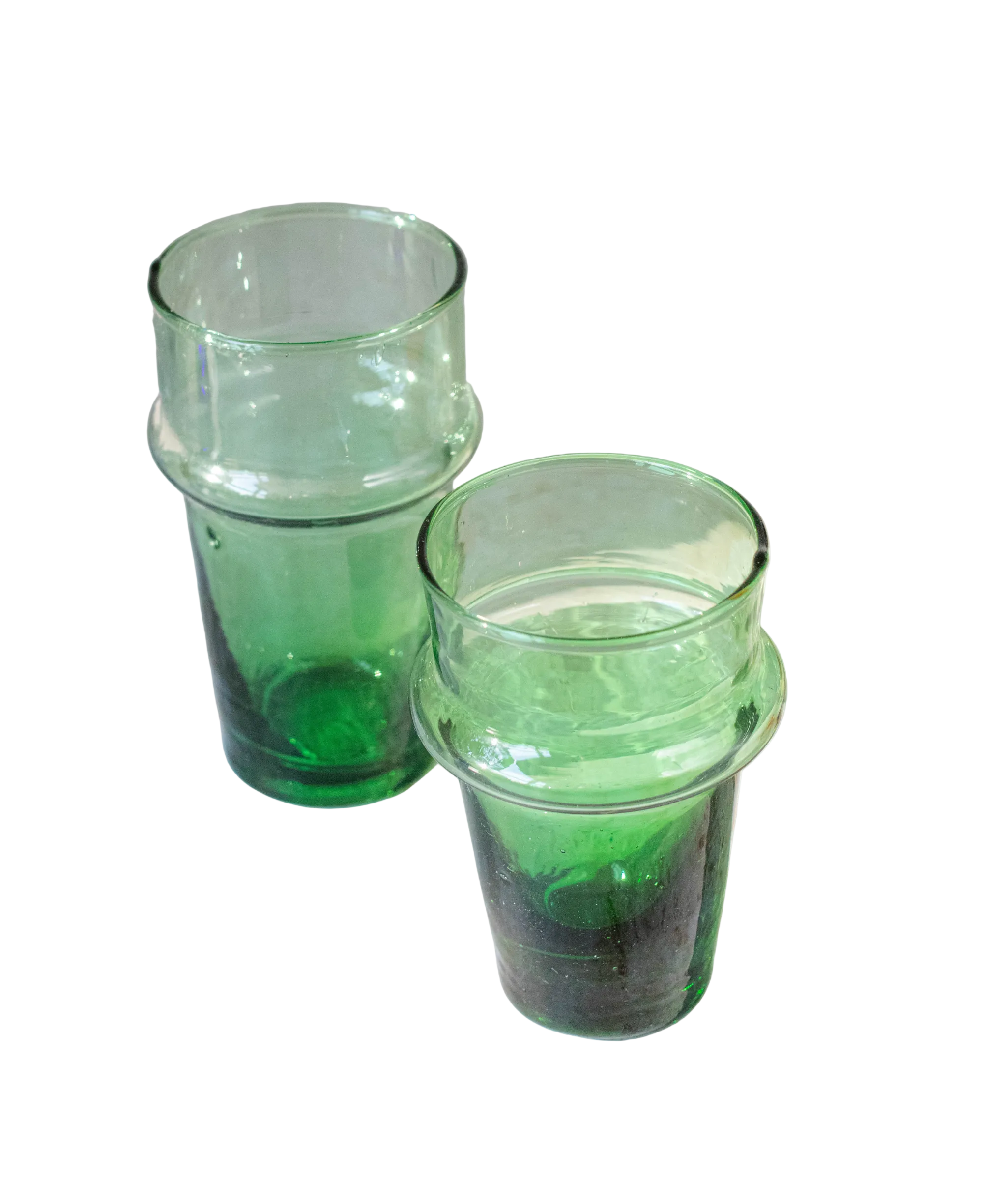 Petit Verres Beldi marocains couleur vert
