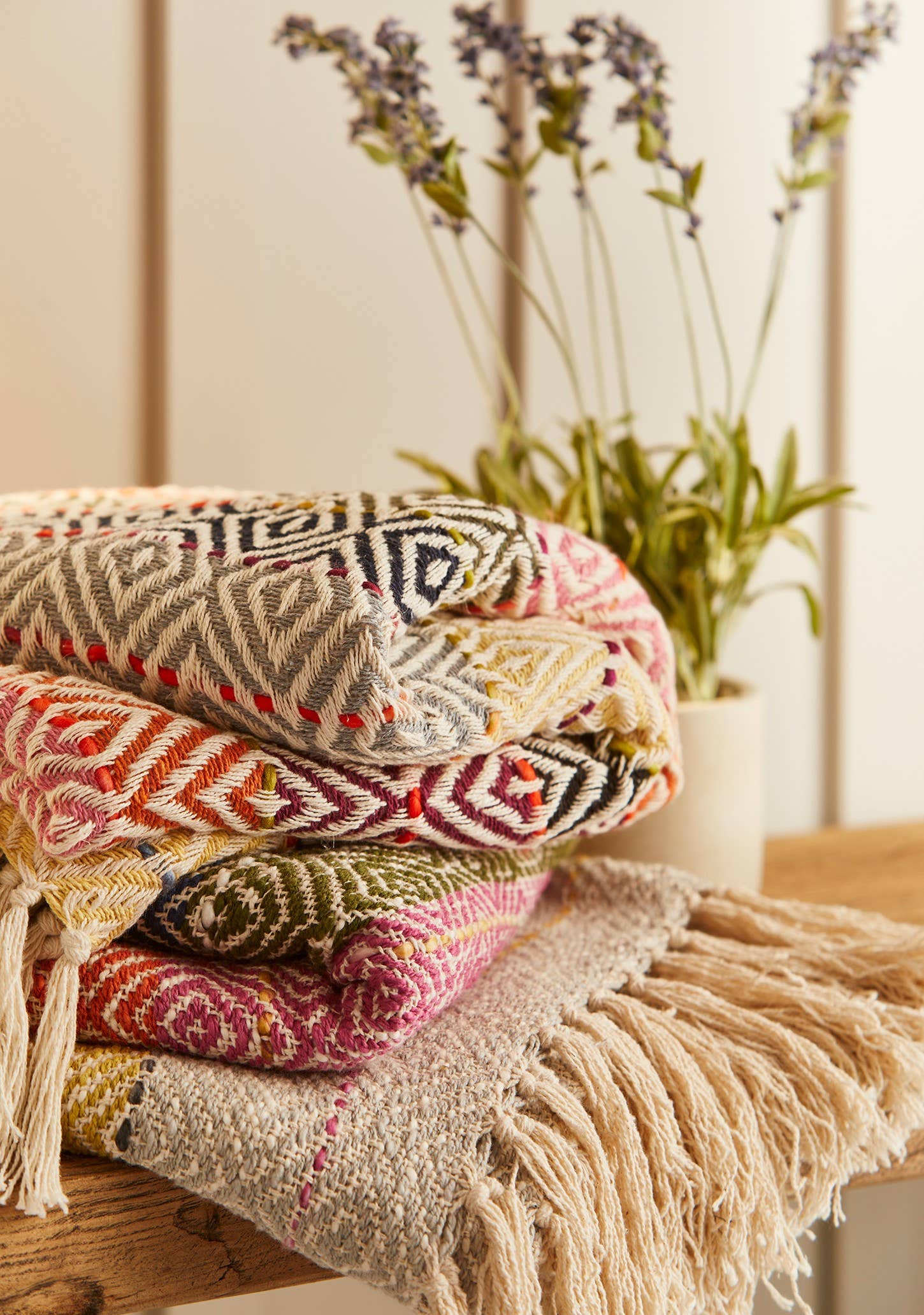 INDE: Plaid en coton tissé à la main