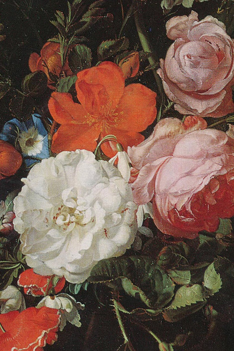 BOUQUET BAROQUE, Oeuvre sur toile rigide, encadré Vintage Argent