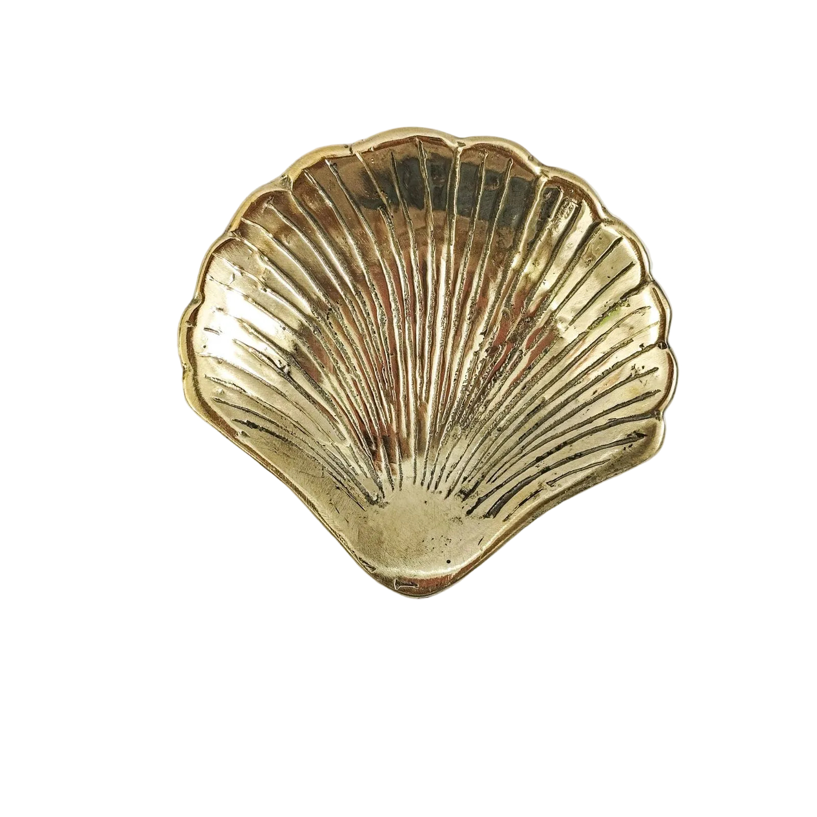 Plateau à bijoux en laiton coquillage