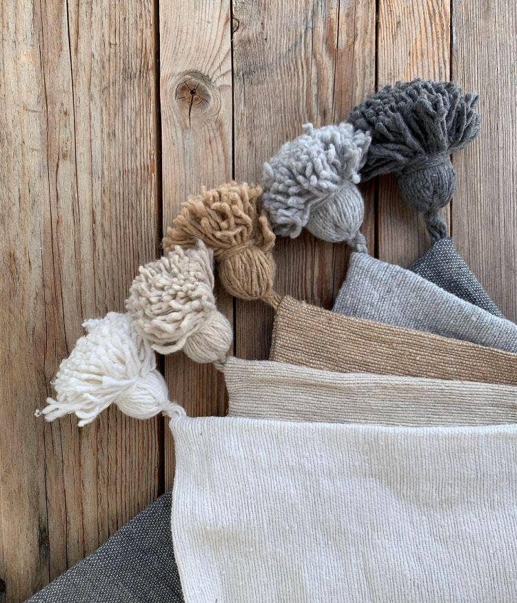 Coussin d'oreiller marocain avec pompon