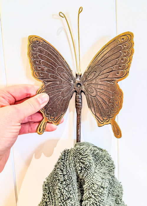 Crochet Laiton Antenne Papillon en laiton de Bali