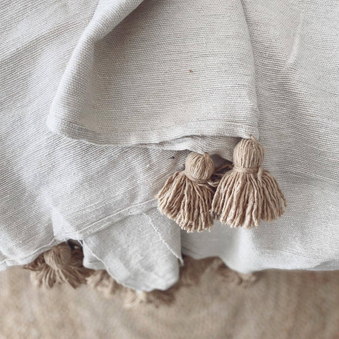 MAROC: Coussin d'oreiller marocain avec pompon