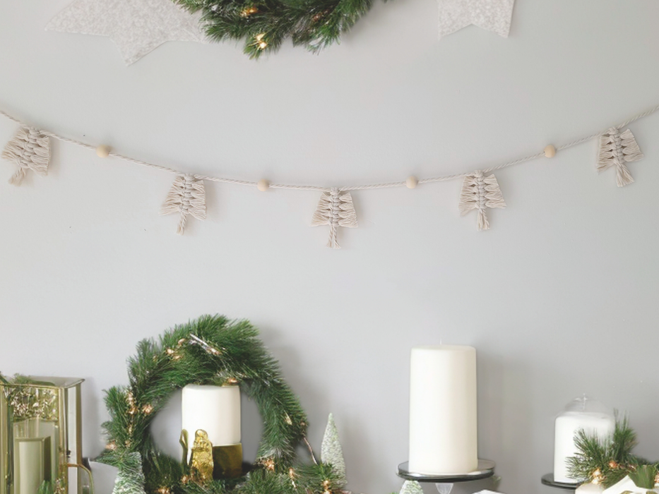 CANADA Guirlande de Noël en macramé | décoration bohème