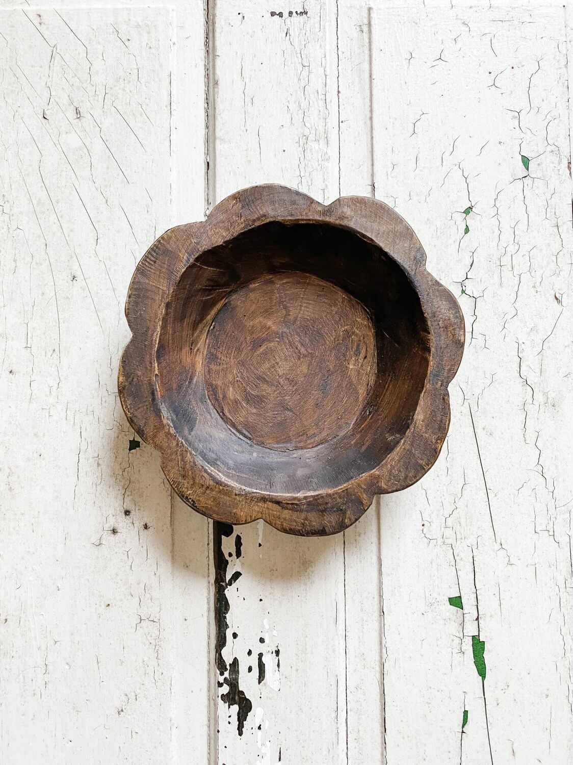 Bol en bois en forme de fleur du Mexique