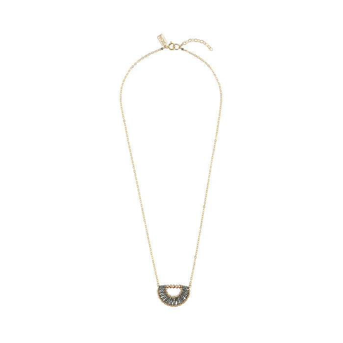 Olakira Half Moon Necklace – Shiny Graphite