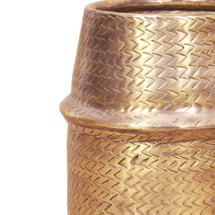 Bonita -Rattan Brass Finish Planter