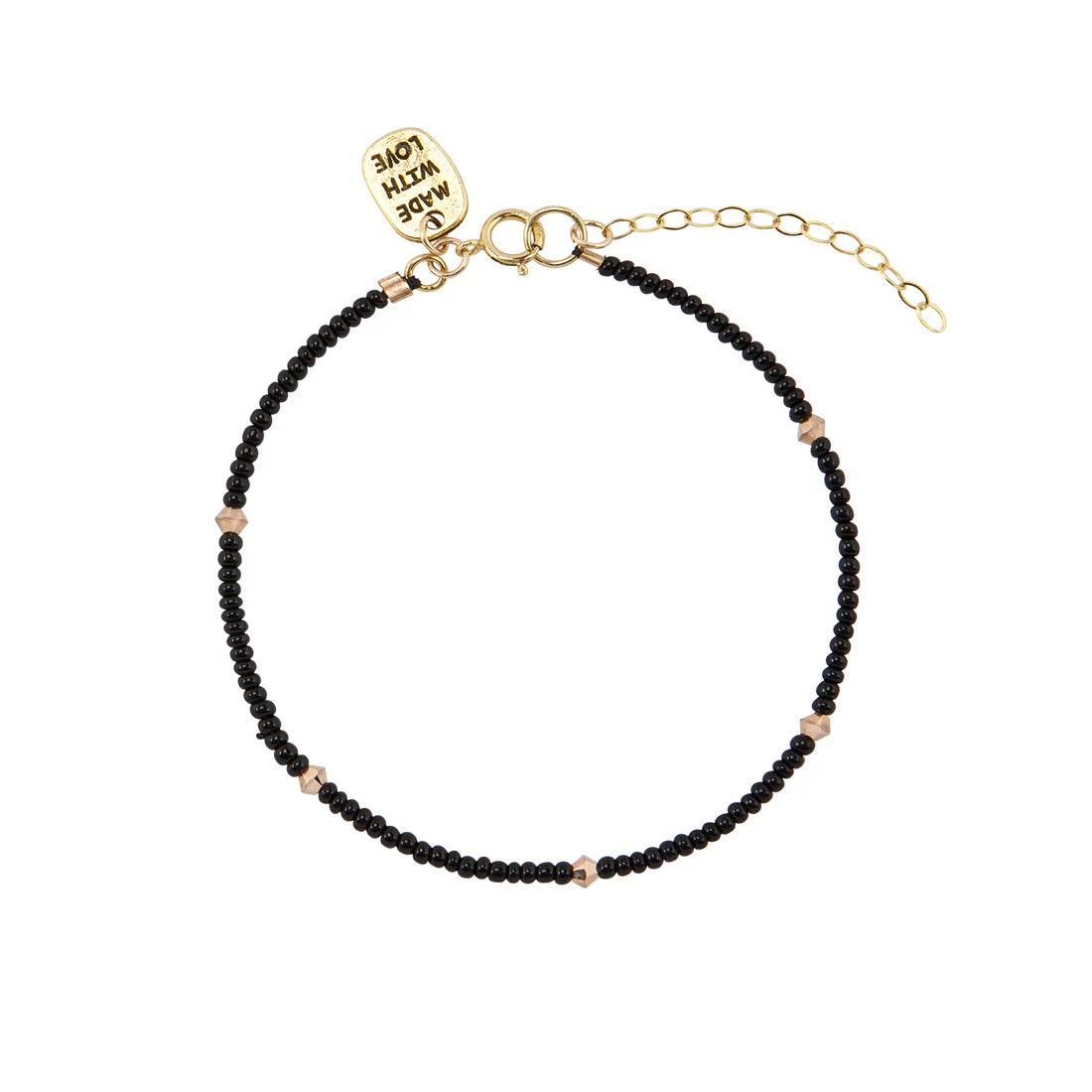 Bracelet Endito en cristal – NOIR - Tanzanie