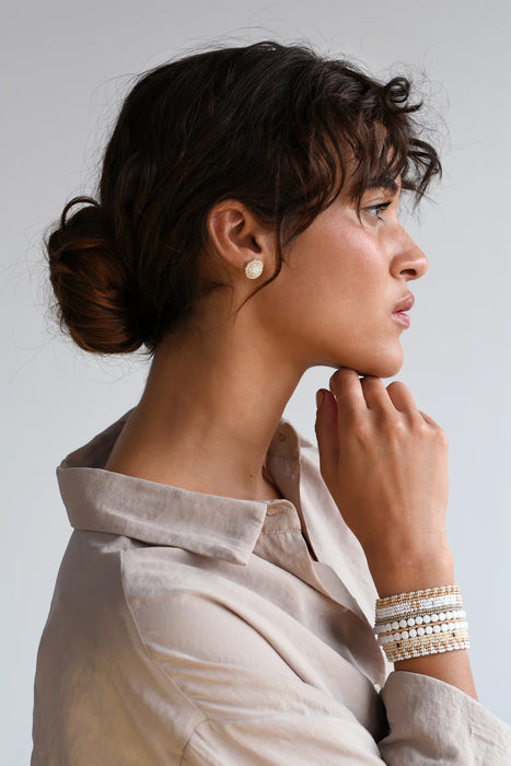 Bracelet électrique en cuir  – BLANC, OR, ROSE, GRIS, TAUPE, NOIR