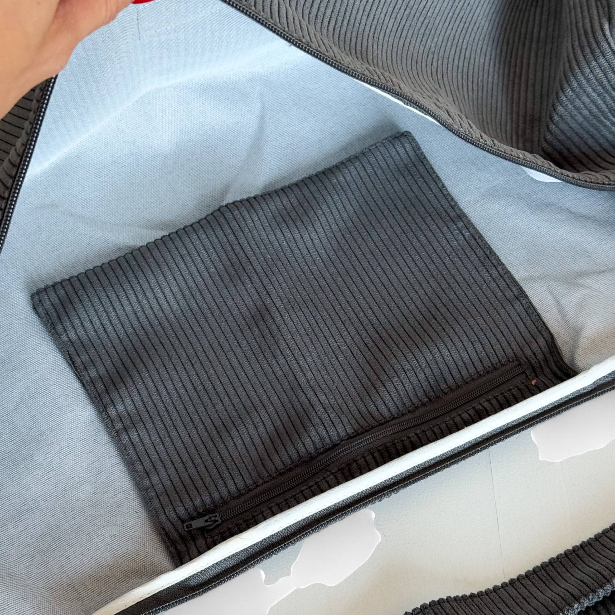 Sac pour tapis de yoga velours gris d’Espagne