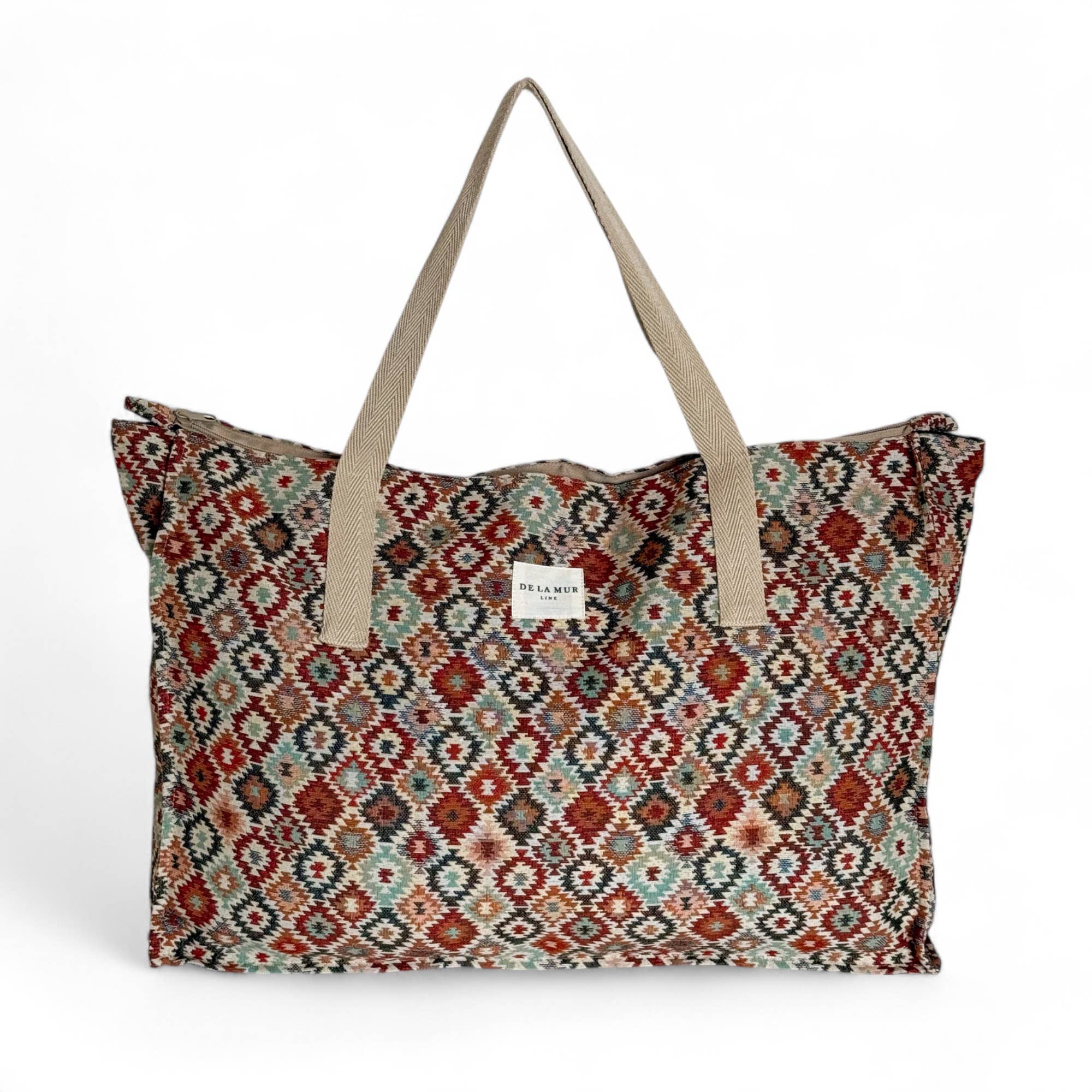 Sac de voyage en tissu multicolore fabriqué en Espagne