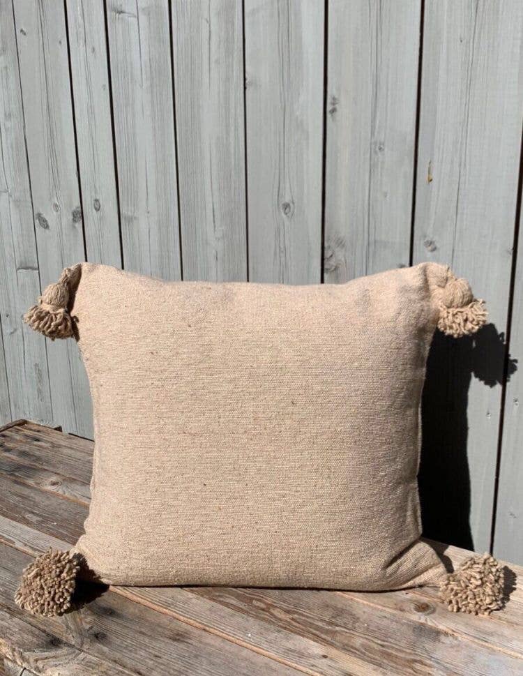 Coussin d'oreiller marocain avec pompon