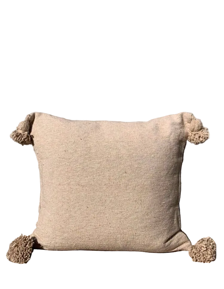 Coussin d'oreiller marocain avec pompon