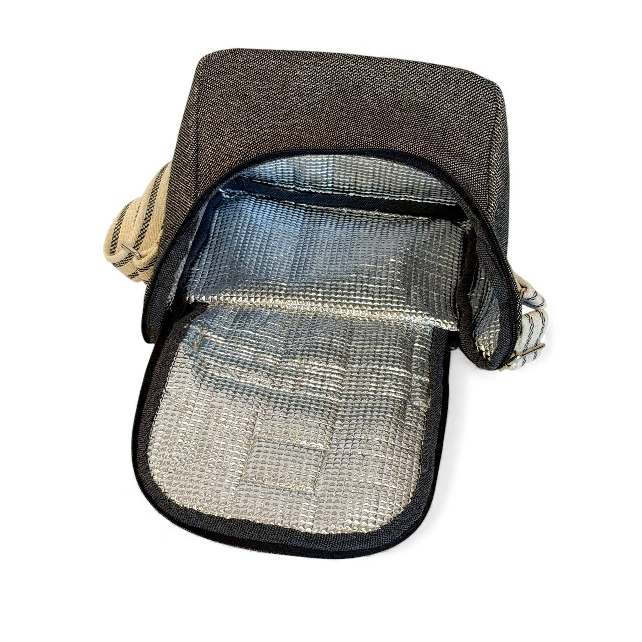 Sac isotherme jacquard bleu et crème- d’Espagne
